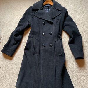 Dark gray wool blend Anne Klein coat